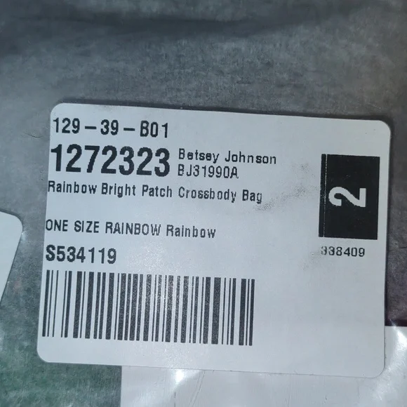😺BETSEY JOHNSON Rainbow Bright Butterfly Crossbody - Picture 7 of 10